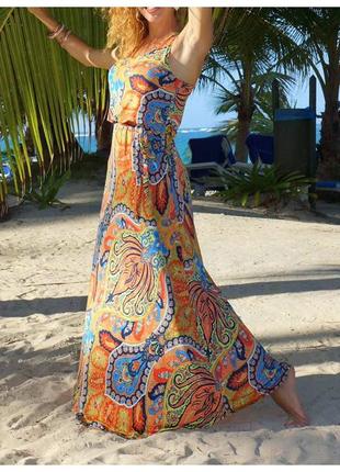 Яскравий тропічний сарафан cosita linda