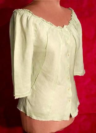 Блуза з рамі м'ятного кольору promod