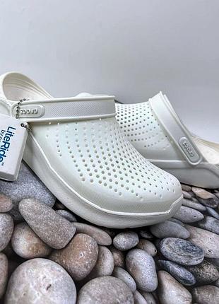 Жіночі крокси crocs literide original white білі