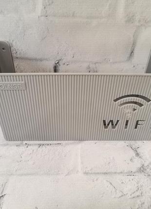 Органайзер-полиця для wifi роутера, сірий7 фото