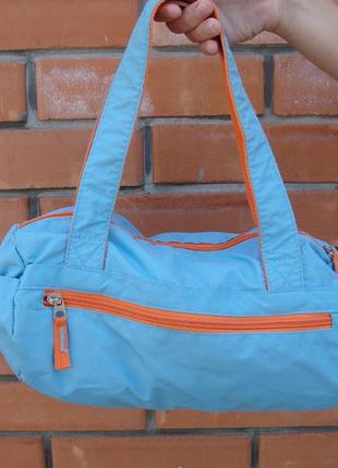 Яскрава сумка літня блакитно-помаранчева