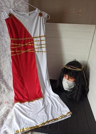 Карнавалтный маскарадный костюм наряд платье клеопатра 10-12 лет