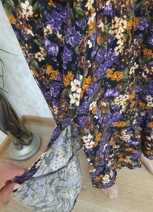 Отличное платье платье платье рубашка в цветочный принт рюша италия5 фото