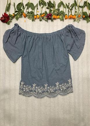 Нежная блуза с вышивкой от george 10 р