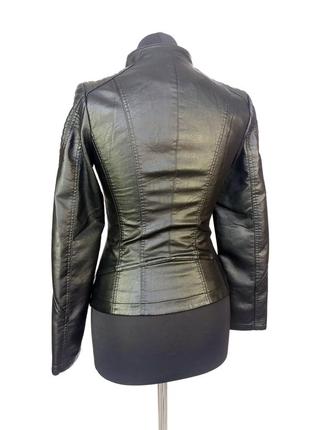 Куртка-косуха angmifer 965. класичний чорний колір.4 фото