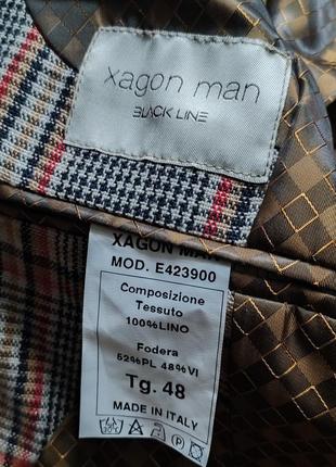 Крутячий льняной пиджак xagon man, италия7 фото