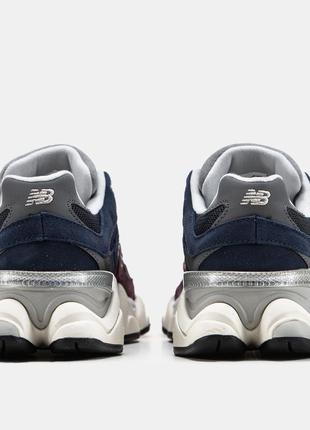 Кроссовки женские, мужские new balance 9060 бордовые / синие, нью беланс, ню баланс, унисекс4 фото