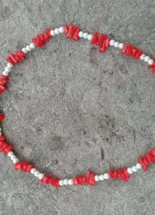 Намисто коралі з пресованого коралу