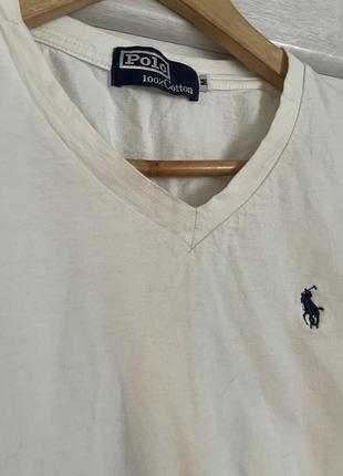 Базовая белая футболка polo ralph lauren2 фото