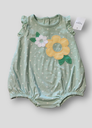 Класний пісочник в горох з квітами дитячий літній одяг для немовлят для дівчинки