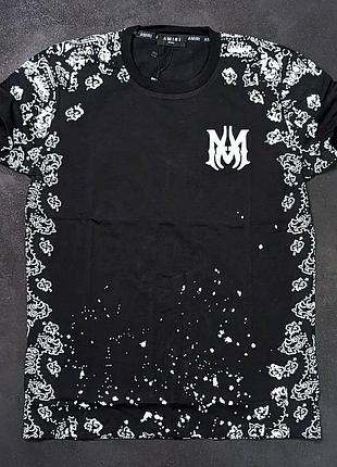 Чорні футболки amiri / стильні молодіжні футболки амірі