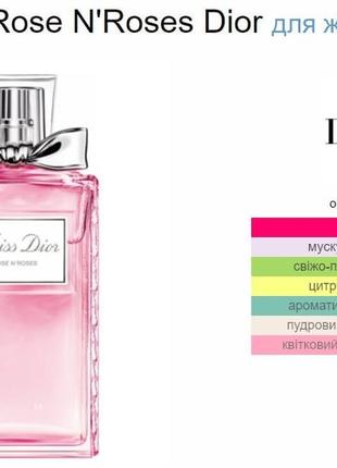 Miss dior rose n'roses dior туалетна вода для жінок 50 ml оригінал8 фото