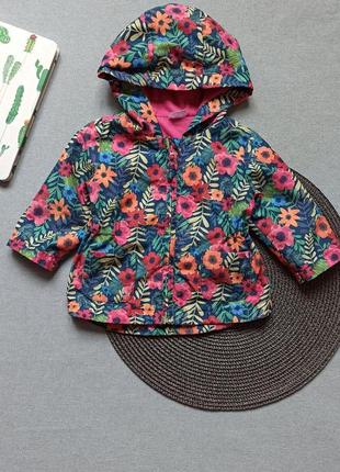 Детская демисезонная курточка ветровка 0-3 мес весенняя куртка для новорожденной девочки малышки