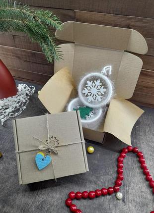 Новогоднее украшение снежинка "елочка", фоамиран синий