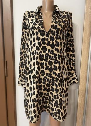 Сукня блуза леопардова