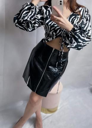 Чёрная юбка с разрезами missguided7 фото