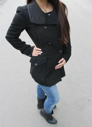 Пальто bershka черное2 фото