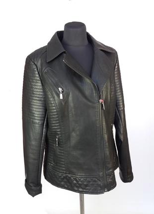 Куртка косуха angmifer. 58 размер классический черный цвет.