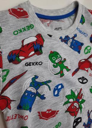 Хлопковая пижама супер герои маска футболка и шорты 6-9лет хлопок2 фото