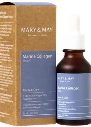 Высококонцентрированный серум с коллагеном mary & may marine collagen serum2 фото