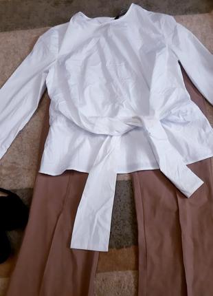 Блуза коттон  zara🤍🤍🤍4 фото
