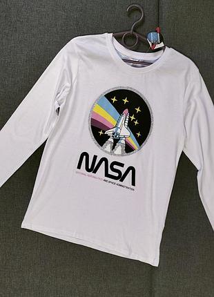 Лонгслив детский премиум - nasa - унисекс