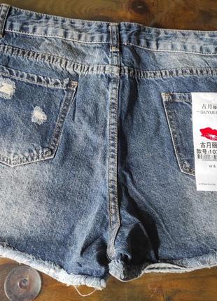 Женские джинсовые шорты под guссi кот3 фото