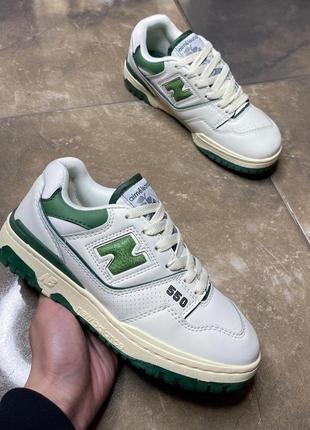 Кроссовки белые  с зелёным New balance 997h womens incense gold athletic casual lifestyle sneakers1 фото
