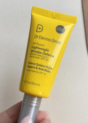 Сонцезахисний крем - dr. dennis gross - skincare all-physical lightweight wrinkle defense broad spectrum sunscreen spf 30, 30 мл