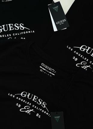 Футболка  чорна guess , футболка геес2 фото