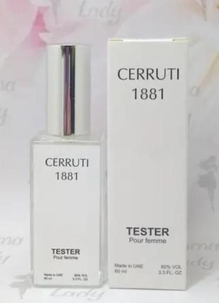 Парфумована вода тестер жіночий cerruti 1881 pour femme (черруті 1881 пур фемм) 60 мл