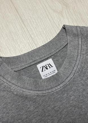 Чоловічий светр, кофта zara серый, розмір m5 фото