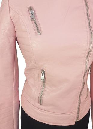 Куртка косуха hestovrivo. яркий розовый цвет.7 фото