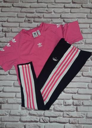 Женская футболка кроп топ оверсайз adidas original2 фото