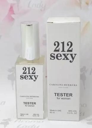 Парфюмированная вода тестер женский carolina herrera 212 sexy (каролина херрера 212 sexy) 60 мл