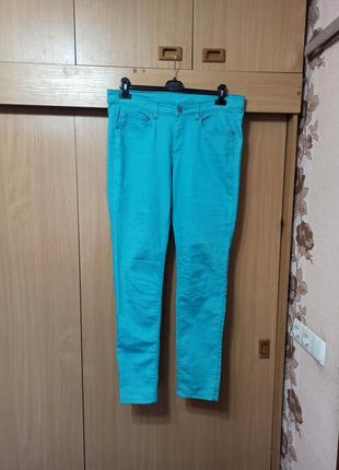 Стрейчевые коттоновые брюки джинсы 52, хороший рост