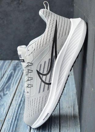 Nike zoom, світло-сірі, сітка літні чоловічі кросівки, летние мужские кроссовки найк3 фото