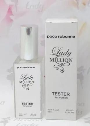 Парфюмированная вода тестер женский paco rabanne lady million (пако стволовын леди миллион) 60 мл