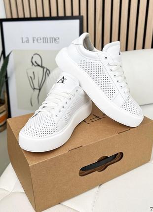 ❤️ шикарные кожаные кеды с перфорацией