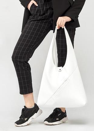 Женская сумка sambag hobo m белая