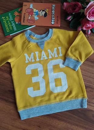 Стильний реглан, світшот, толстовка h&m на 9-12 міс.