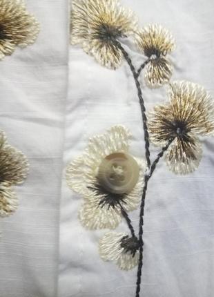 Коттоновая шведка рубашка с коротким рукавом ткань вышита5 фото