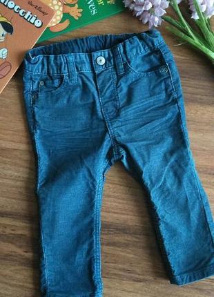 Модные микровельветовые штаны,джинсы h&m на 9-12 месяцев