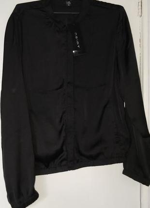 Новая женская тонкая чёрная летняя куртка ветровка пиджак накидка new yorker2 фото