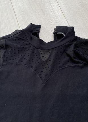 Шикарная блуза с широкими рукавами и прозрачными вставками2 фото