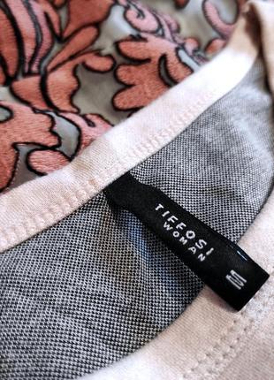 Стильний пудровий джемпер  оверсайз з вишивкою  tiffosi, стильный джемпер оверсайз с вышивкой4 фото