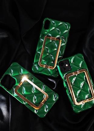 Тренд!! чехол бренд зеленый на iphone 11 и 13 pro max стильный модный чихол чехол айфон о макс оригинальный брендовый