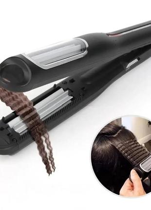 Праска-гофре для укладання волосся з led-індикатором automatic crimping hair iron 8808 «new-store»1 фото