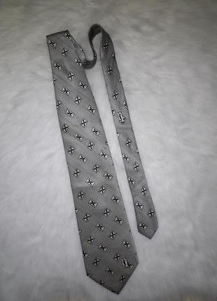 Шелковый галстук фирменный yves saint laurent1 фото