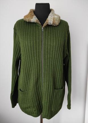 Винтажный шерстяной кардиган 50 р от мрія